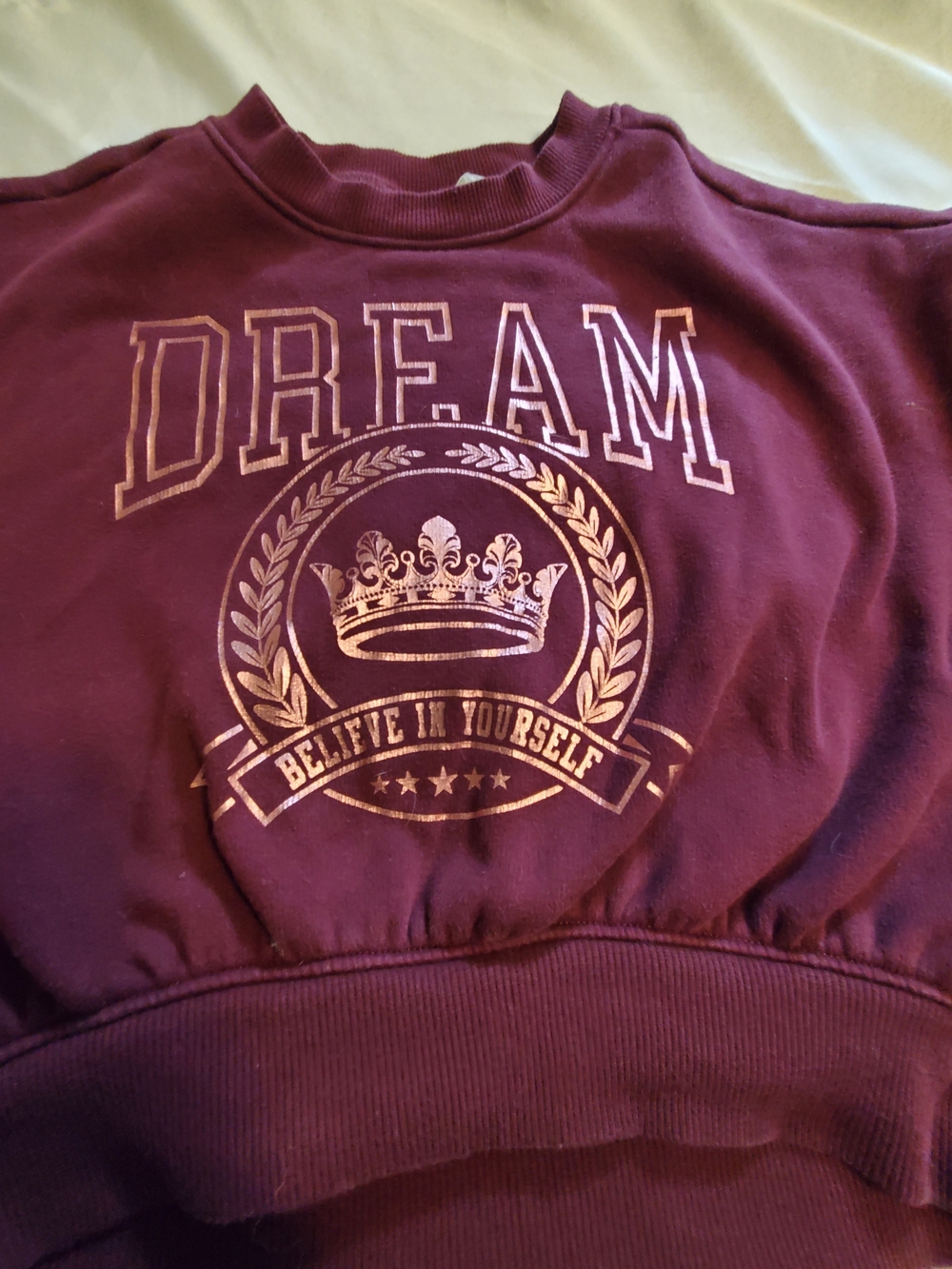 Childrens Place Girls Burgundy 'Dream' Graphic Sweatshirt 7/8